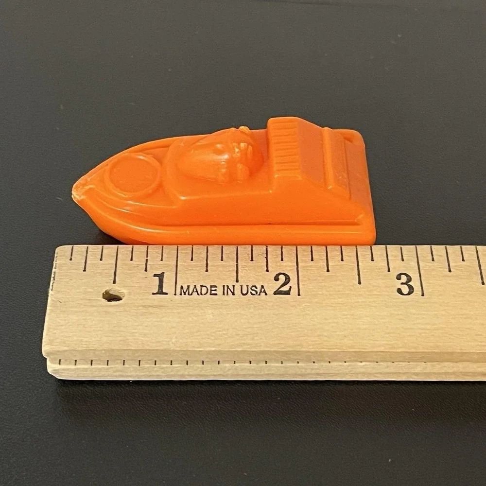 1993 Little Caesars Pizza Meal Prize Orange Boat SS CAESARS Diving Water Toy VTG